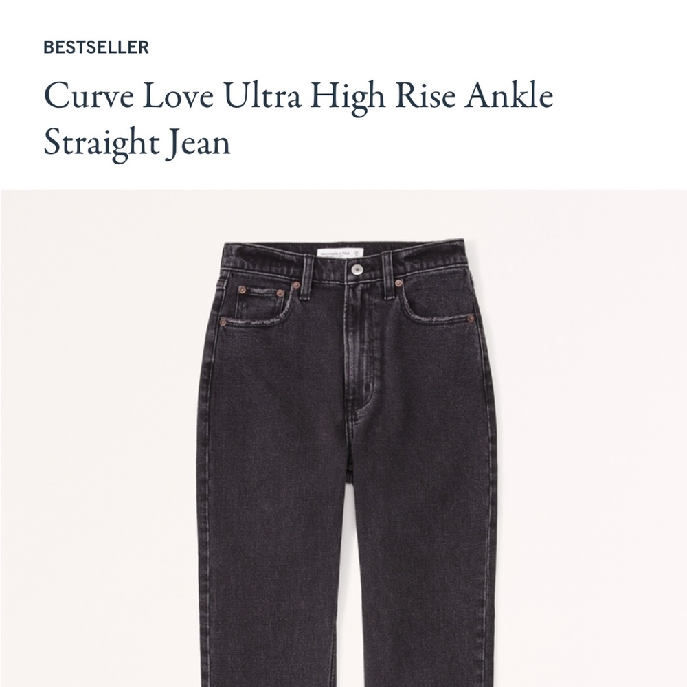 Abercrombie Curve Love Ultra High Rise Ankle Straight Jean (25 short)